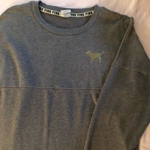 Gray, pink brand, small sweater/sweatshirt